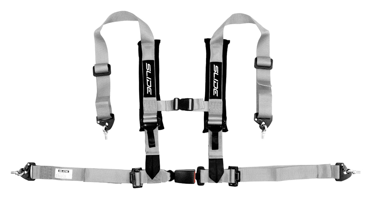 Pasy sportowe Slide V2 Srebrne 4P 2" E4