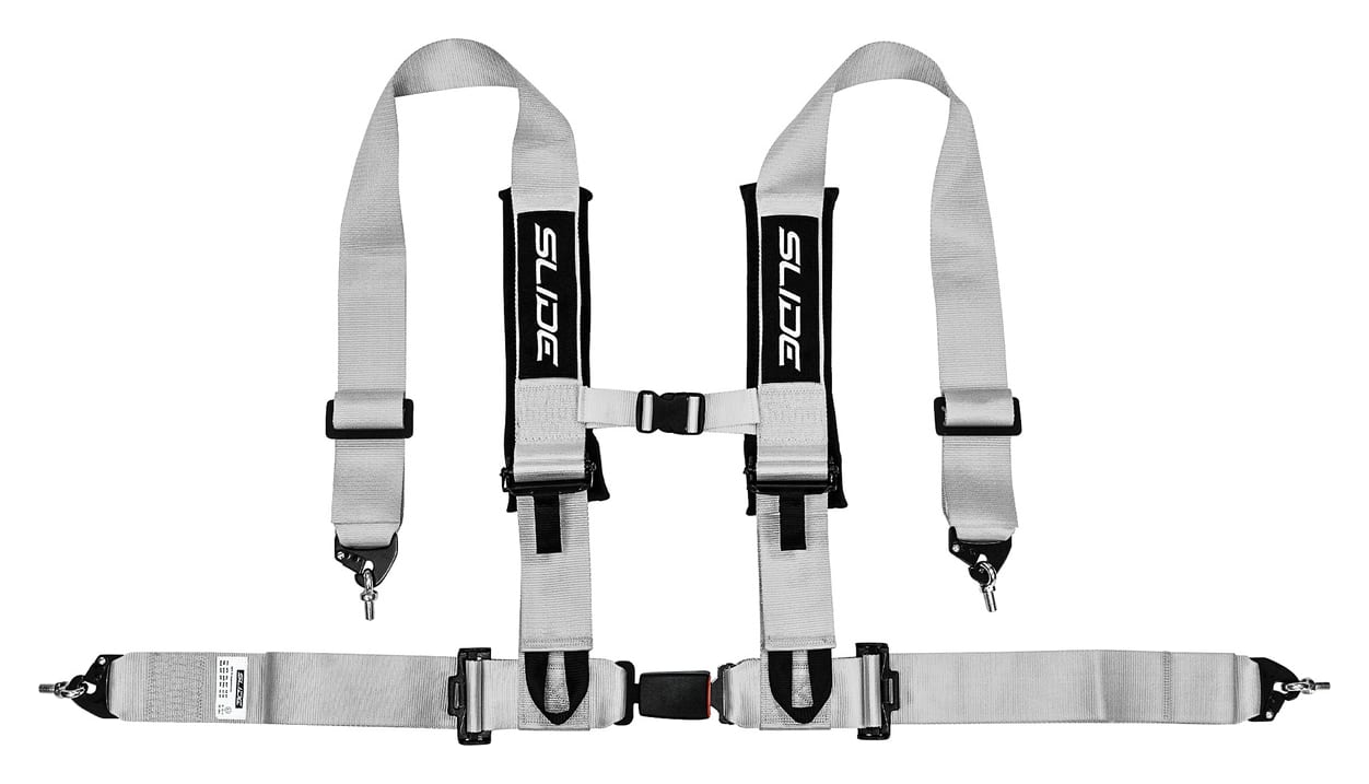 Pasy sportowe Slide V2 Srebrne 4P 3" E4