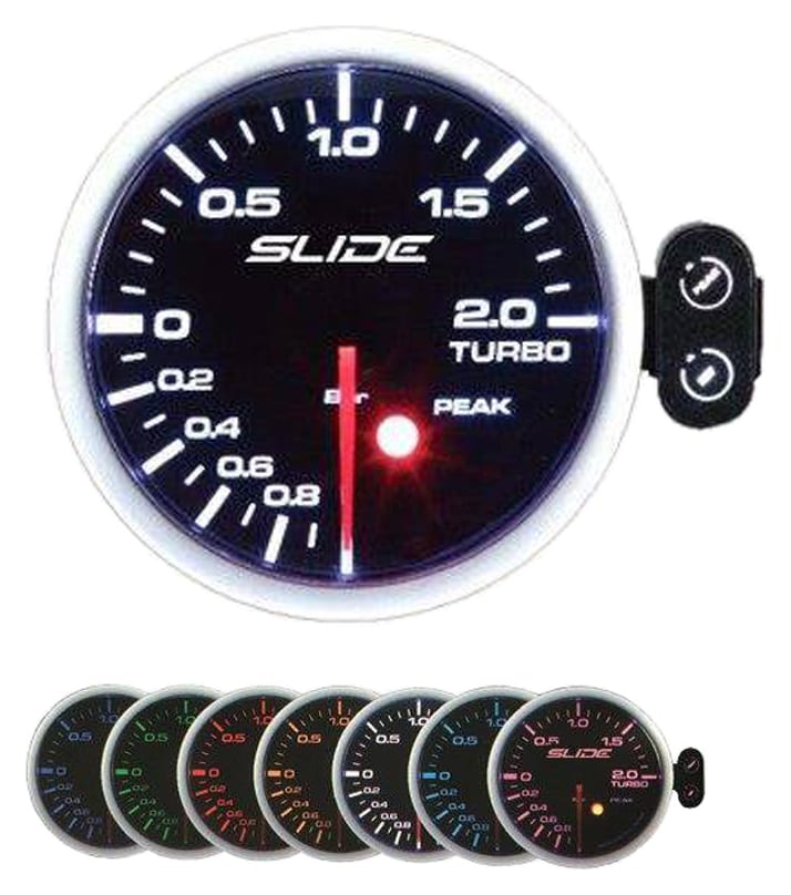 Zegar Slide PK-SC 52mm - Turbo Electric -1 do 2 BAR