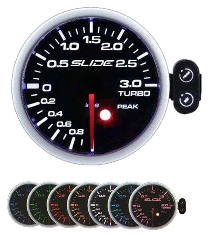 Zegar Slide PK-SC 52mm - Turbo Electric -1 do 3 BAR