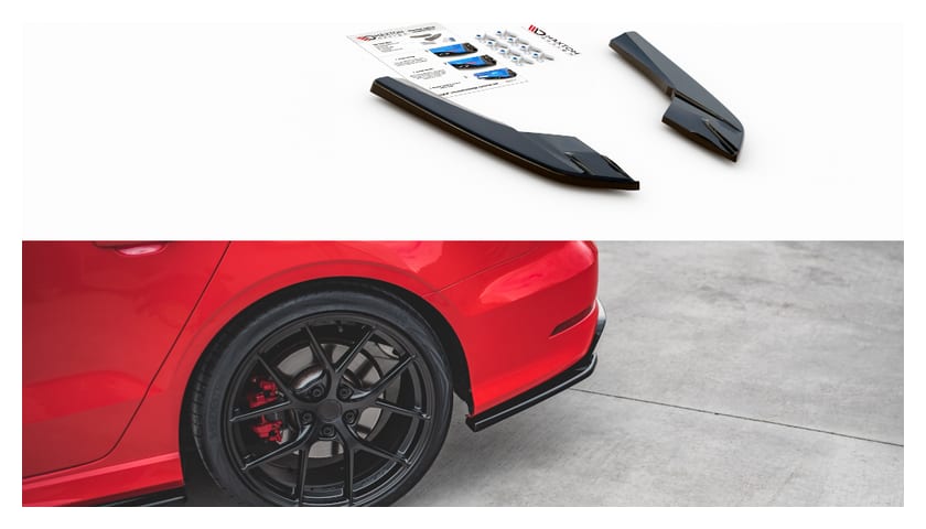 Splitter Audi S3 8V Tył Boczne Gloss Black