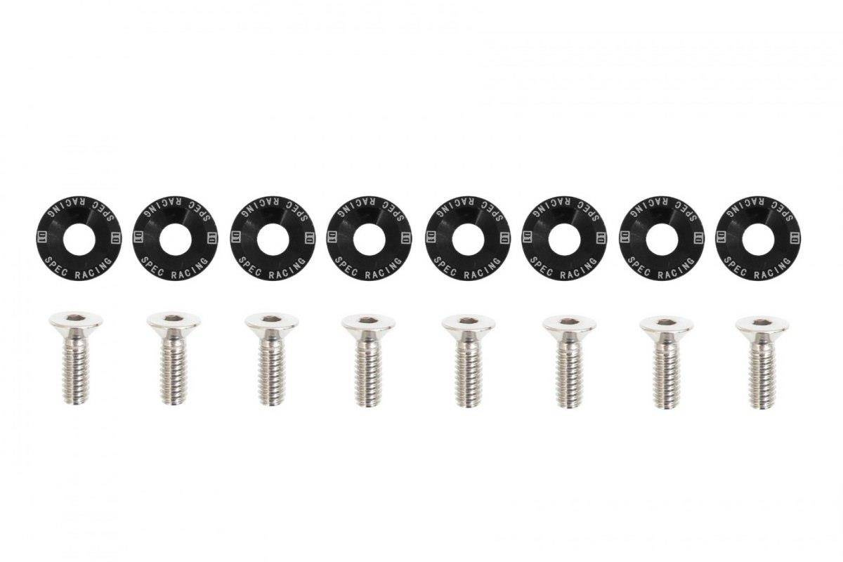 Śrubki, podkładki ozdobne M6x1.0 15mm D1 Black