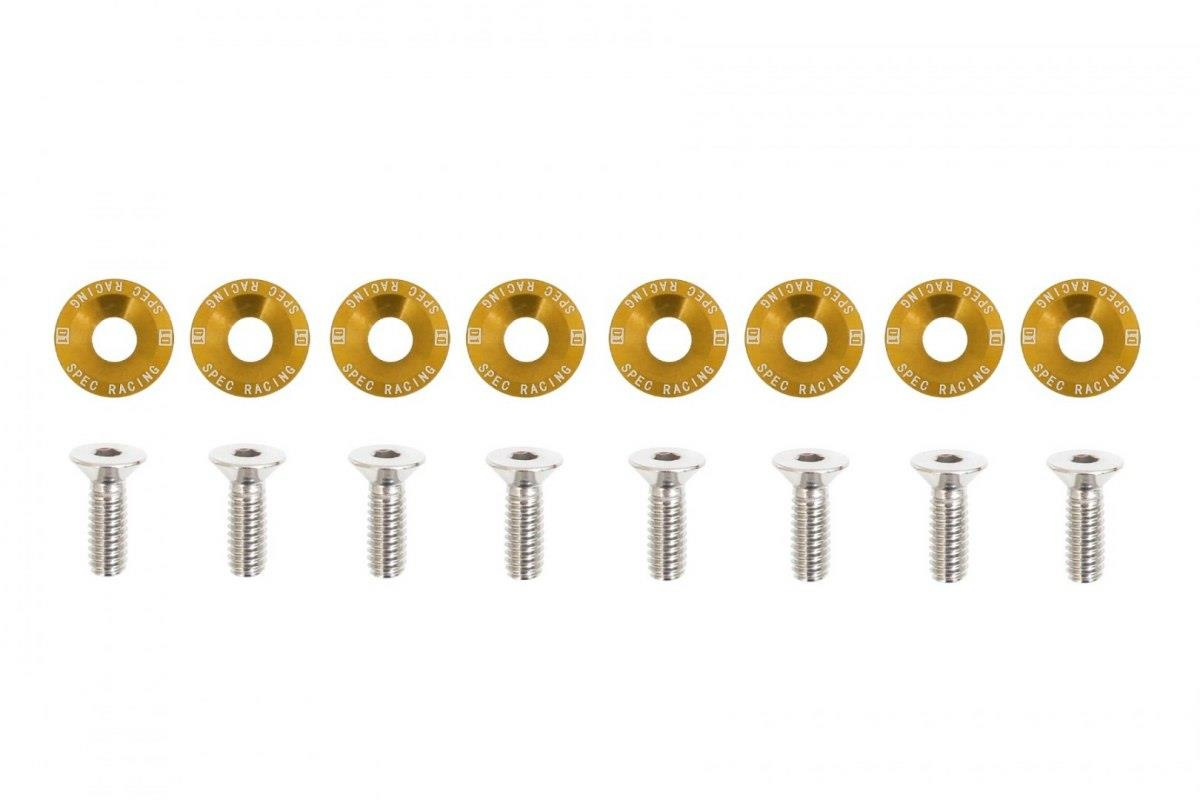 Śrubki, podkładki ozdobne M6x1.0 15mm D1 Gold
