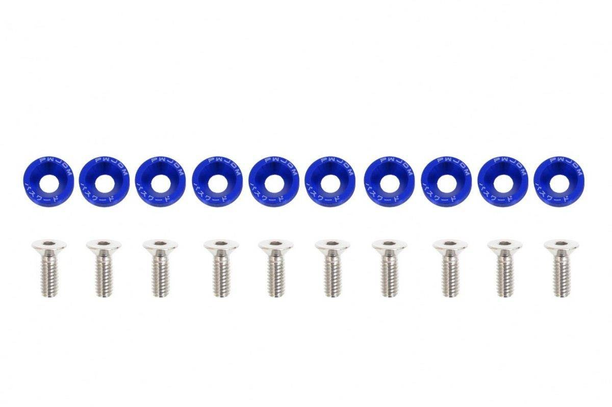 Śrubki, podkładki ozdobne M6x1.0 15mm JDM Blue
