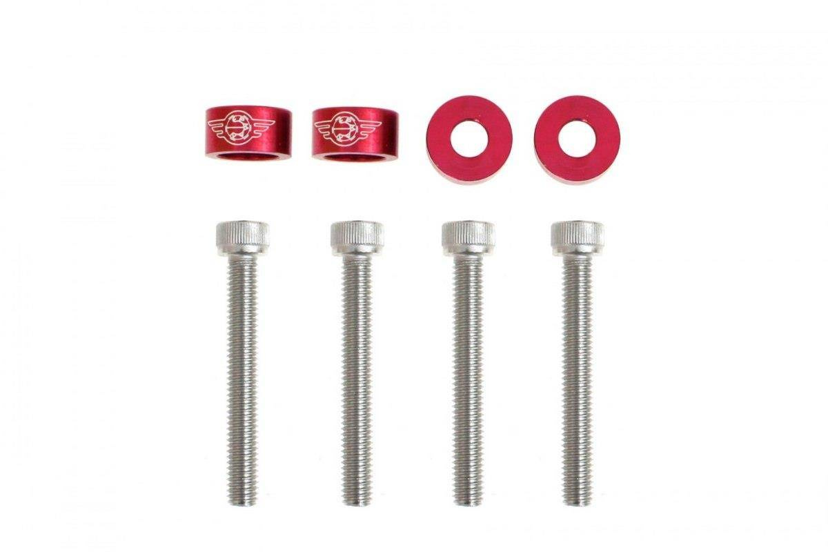 Śrubki, podkładki ozdobne M6x1.0 45mm JDM Red