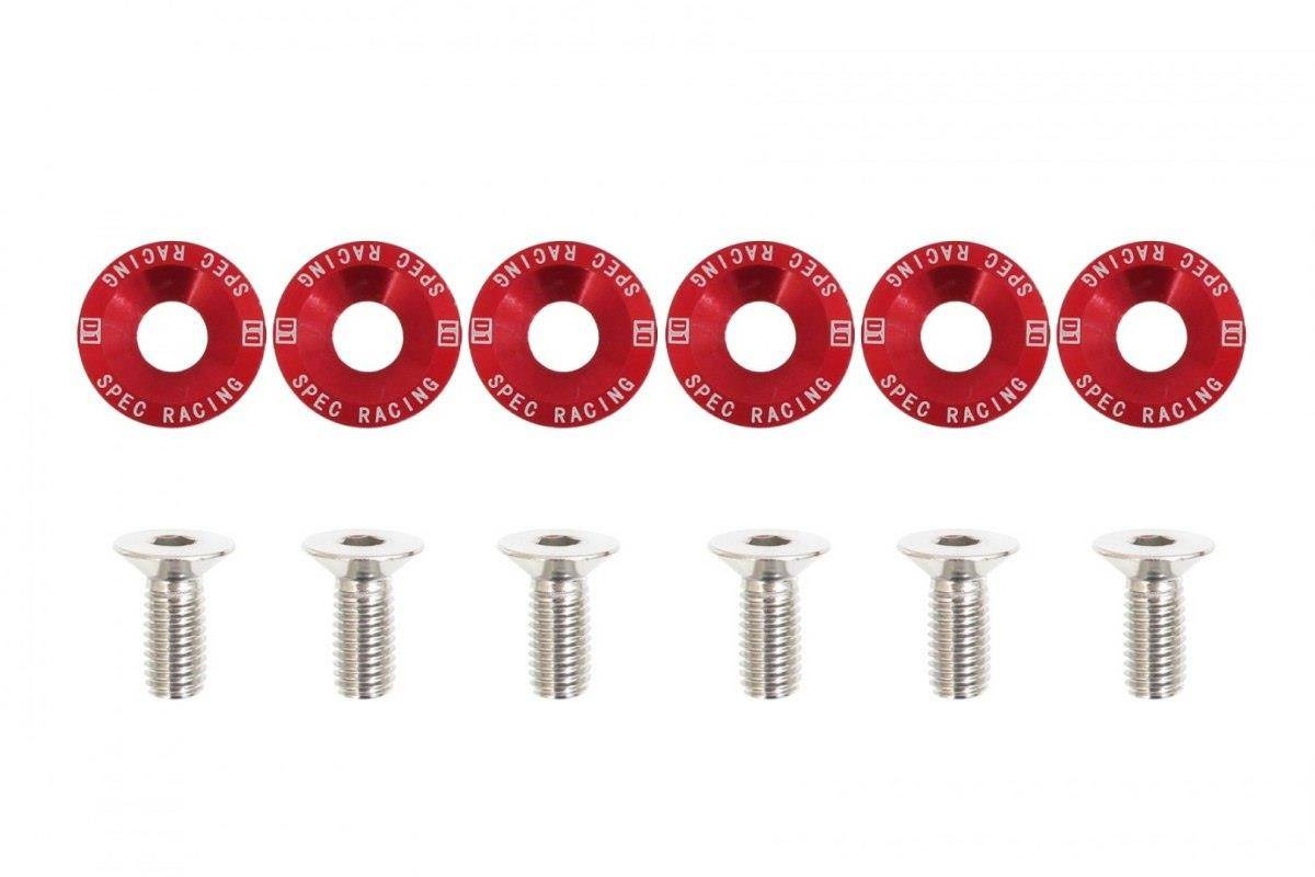 Śrubki, podkładki ozdobne M8x1.25 15mm D1 Red