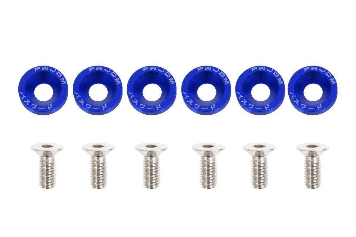 Śrubki, podkładki ozdobne M8x1.25 15mm JDM Blue