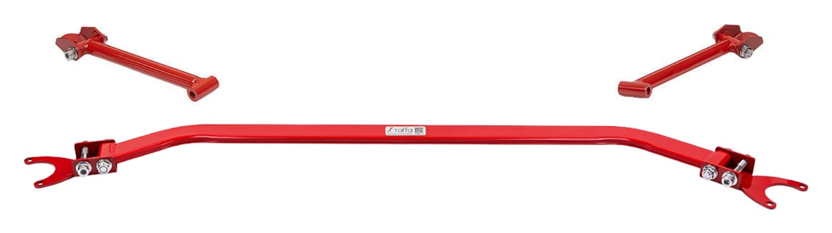 Zestaw rozpórek BMW 3 E46 słupek C Red Aluminium