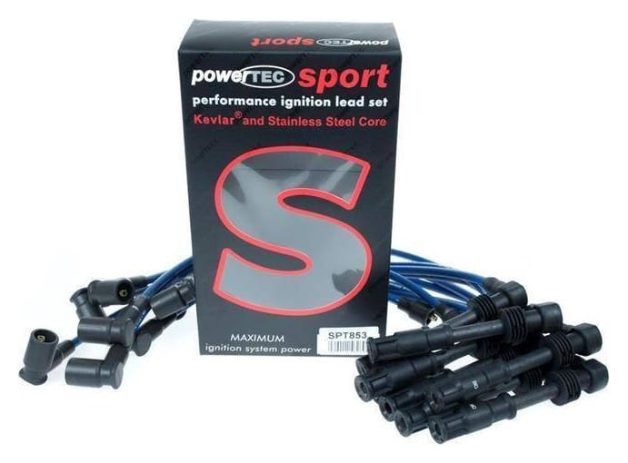 Przewody zapłonowe PowerTEC AUDI V8 100 S6 3.6 4.2L V8 91-97 Niebieskie