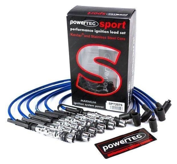 Przewody zapłonowe PowerTEC VW BORA GOLF SHARAN 2.8 V6 99-10 Niebieskie