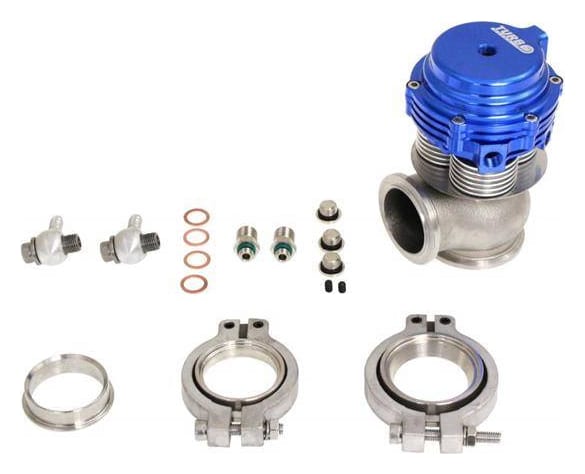 Wastegate zewnętrzny TurboWorks 38mm 2.5 Bar chłodzony cieczą V-Band Niebieski
