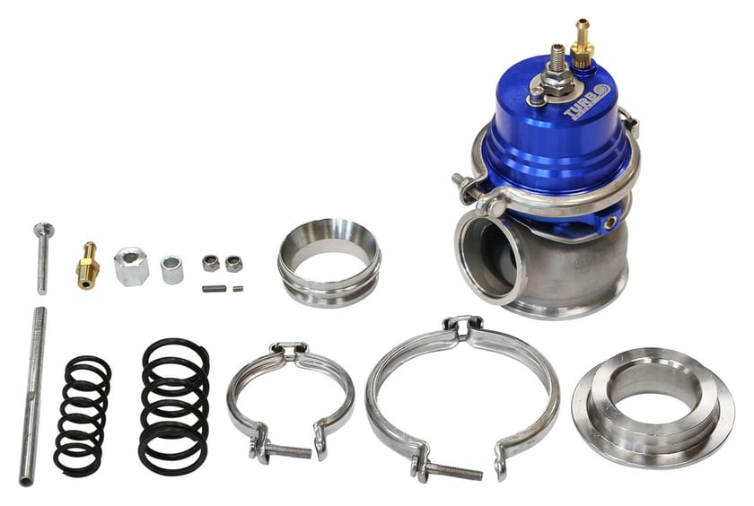 Wastegate zewnętrzny TurboWorks 50mm 1.6 Bar V-Band Niebieski