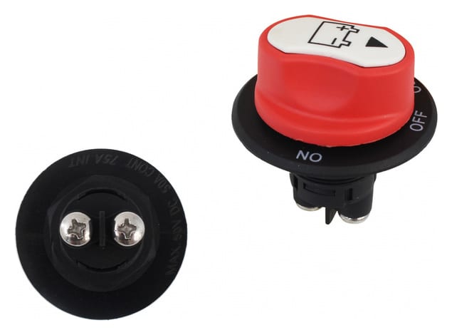 Włącznik główny prądu hebel mini 50V DC 75A 22mm