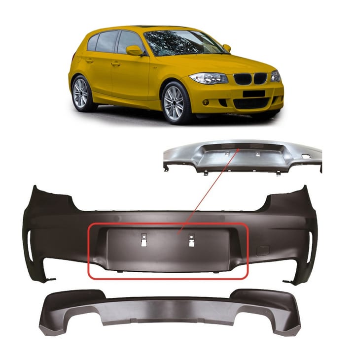 Zderzak BMW 1 E81 E87 Tył z dyfuzorem