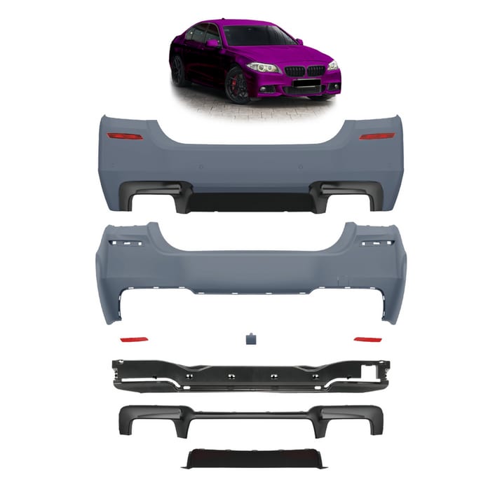 Zderzak BMW 5 F10 Tył z dyfuzorem
