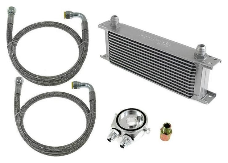 Zestaw Chłodnica Oleju TurboWorks 13-rzędowa 260x100x50 AN10 Silver