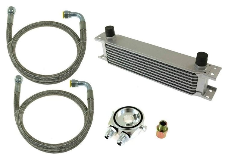 Zestaw Chłodnica Oleju TurboWorks 7-rzędowa 260x50x50 AN8 Silver