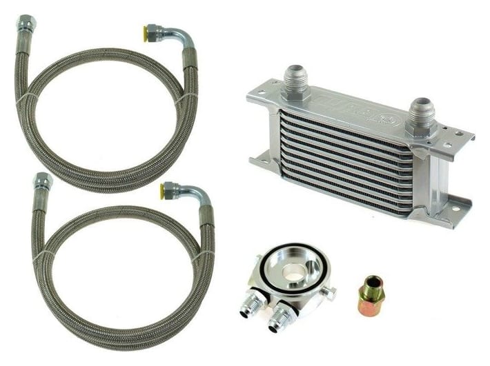 Zestaw Chłodnica Oleju TurboWorks Slim 13-rzędowa 140x100x50 AN10 Silver