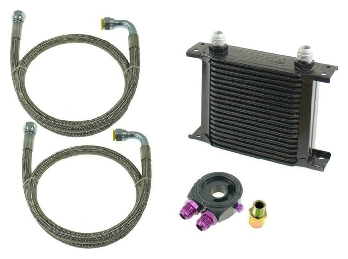 Zestaw Chłodnica Oleju TurboWorks Slim 19-rzędowa 140x150x50 AN10 Black