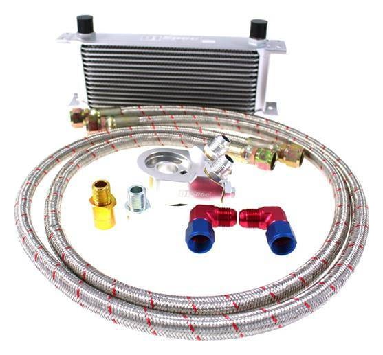 Zestaw chłodnicy Oleju D1Spec 15 rzędów + Adapter